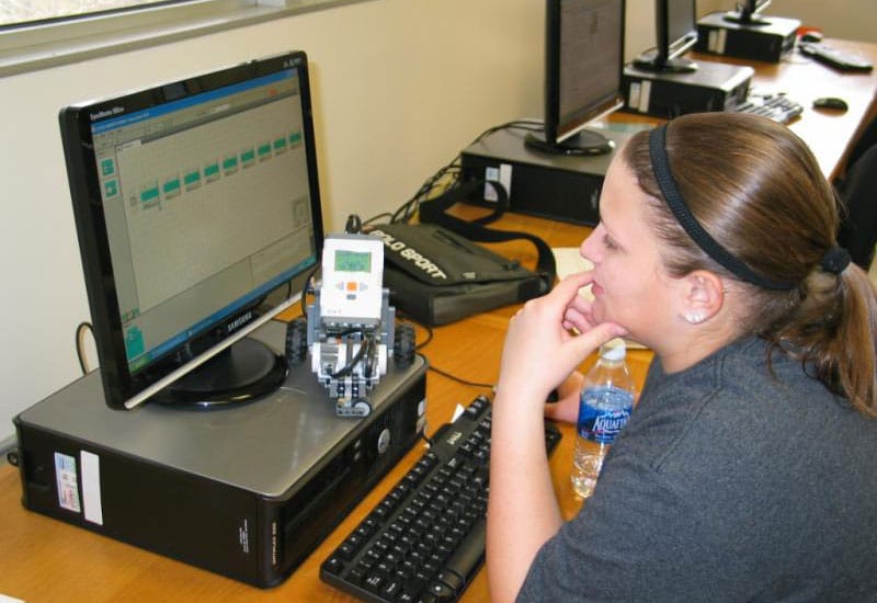 Student on Computer