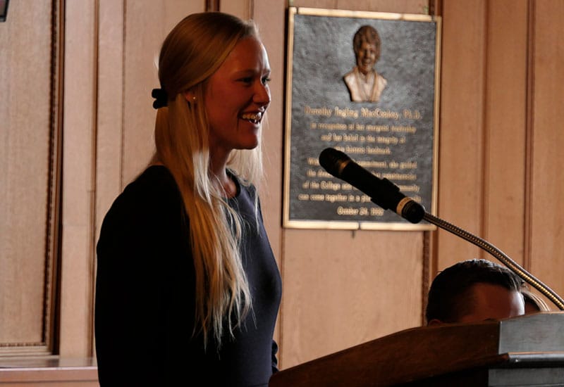 Young woman in student leadership - debate team