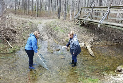 ENVS 1 Students in Swamp