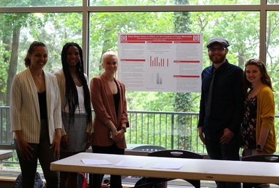 Students in front of a presentation