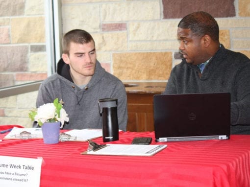 Students sitting at a table