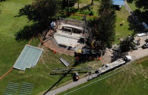 steel truss placement drone