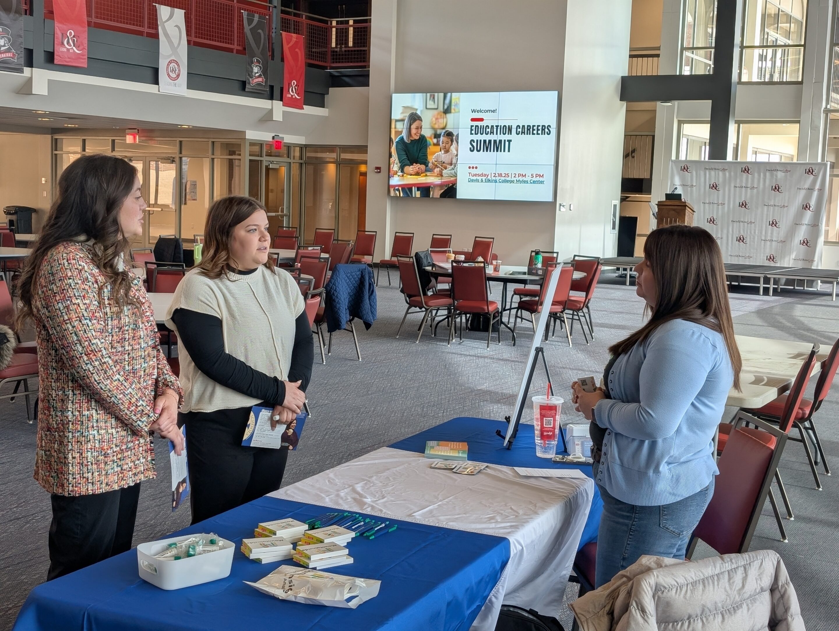 Students preparing for an interview