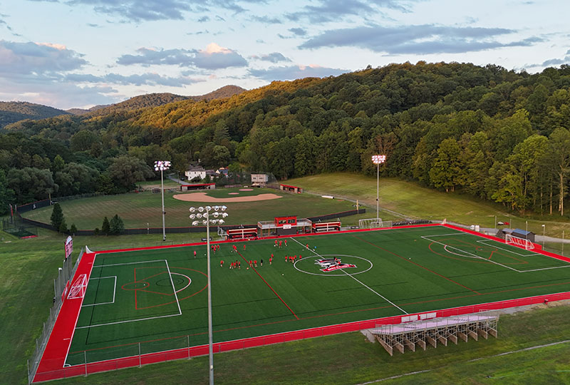 Soccer team celebrating