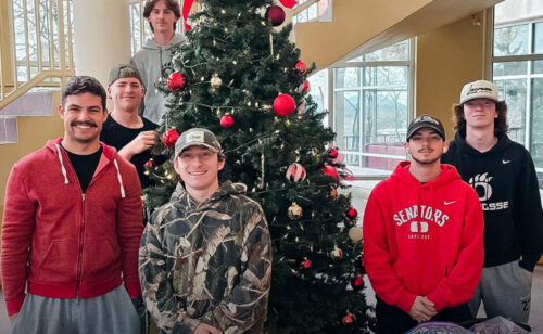 The Christmas Crew. And mustaches are back!