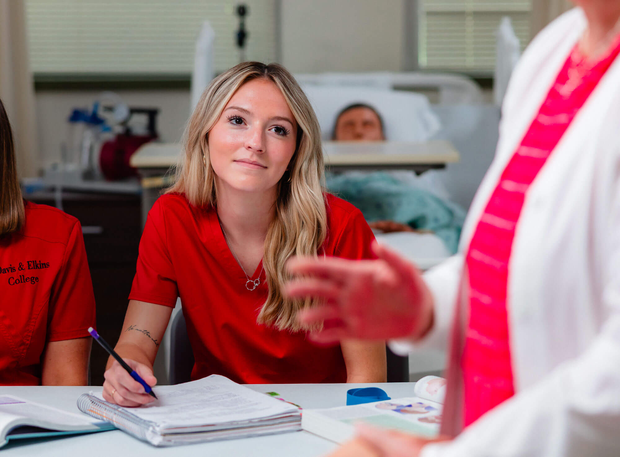 Nursing student in class