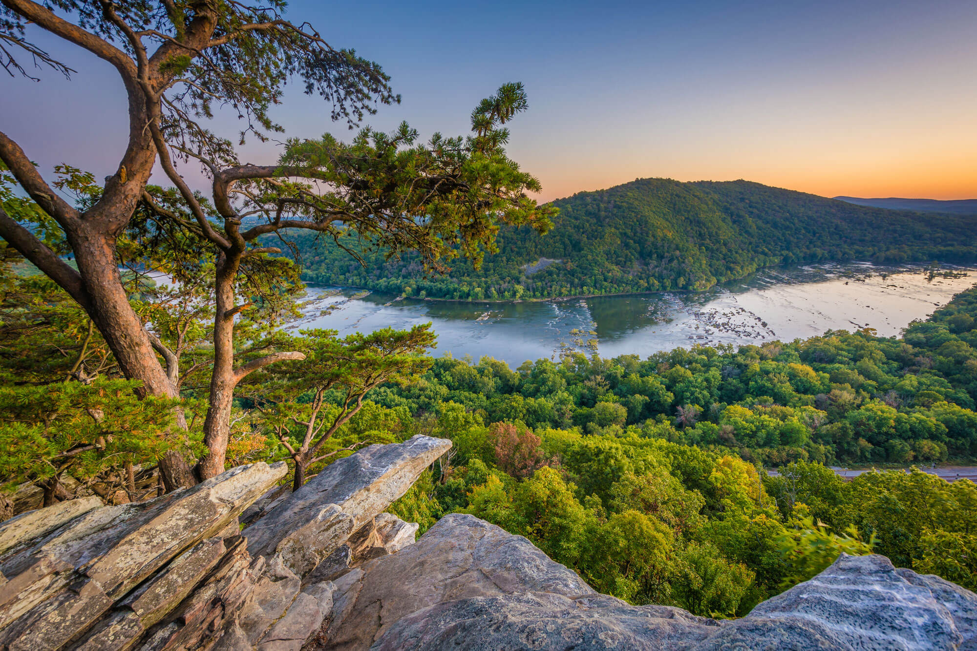 Dawn at the New River in West Virginia