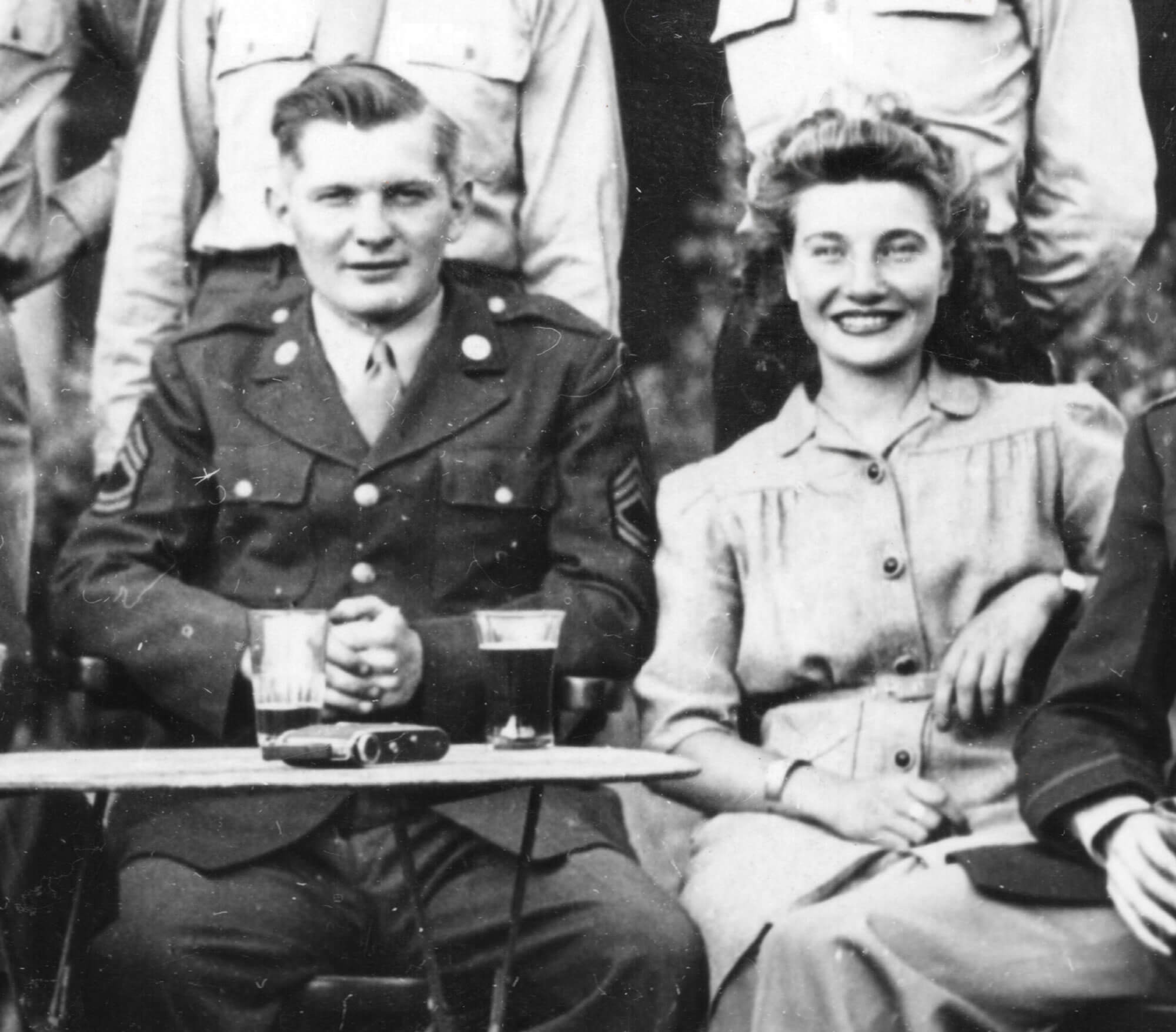 WWII US Soldier and his new British Land Army bride
