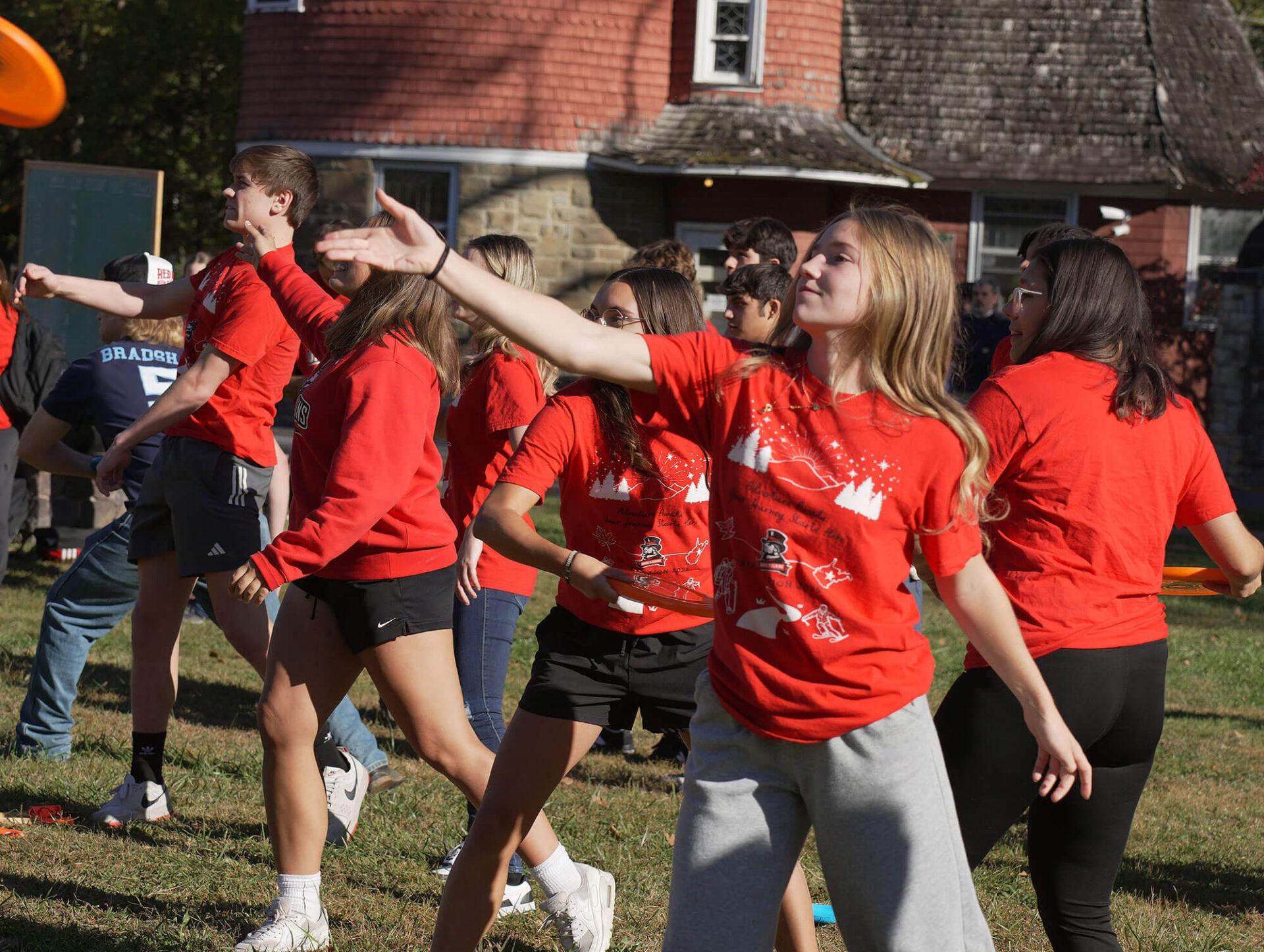 Frisbee at Freshmen Orientation