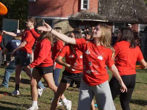 Frisbee at Freshmen Orientation