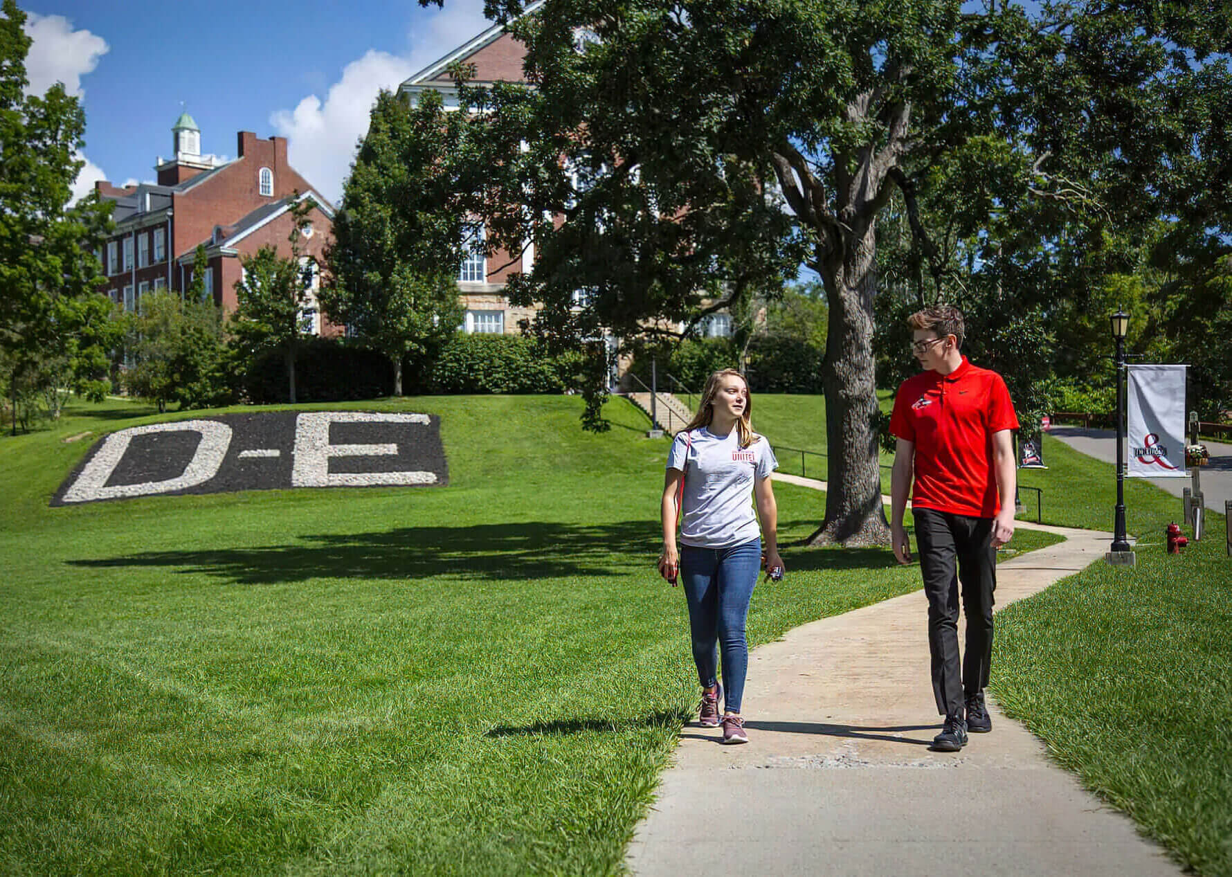 Walking on campus