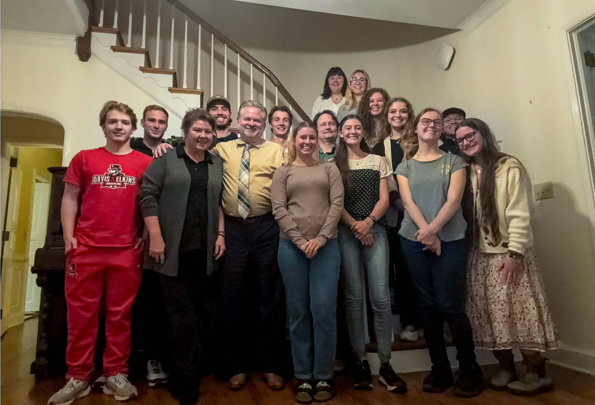 Morrison-Novakovic Center for Faith and Public Policy group at weekly dinner