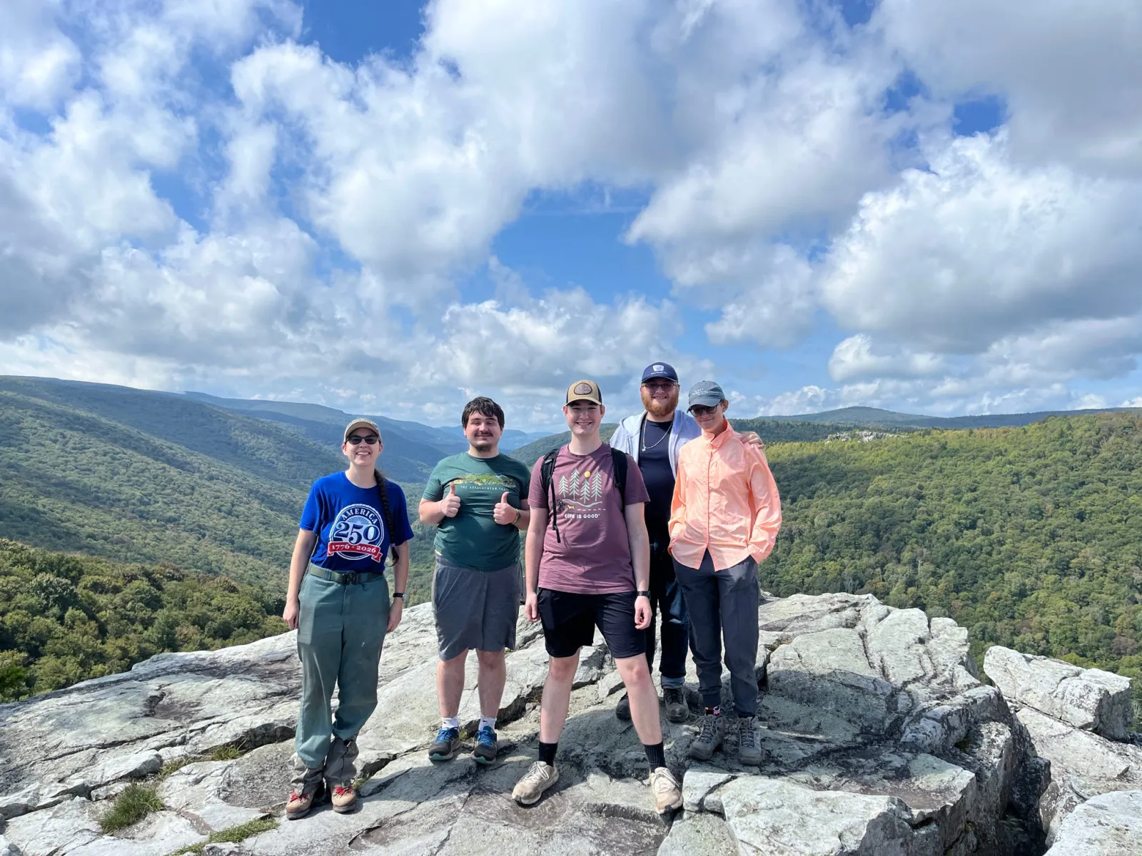 Senators Outside group at Lindy Point overlook
